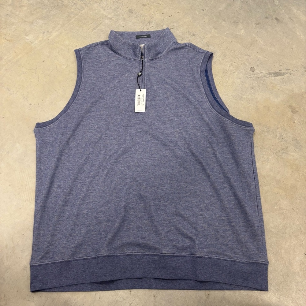 NWT‎ NEW MEN'S TURTLESON 1/4 ZIP VEST SIZE 2XL BLUE